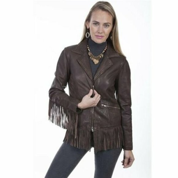 Scully Jackets & Blazers - Scully Soft Leather Fringe Jacket Western Ranch Cowgirl Brown Women's Size XXL
